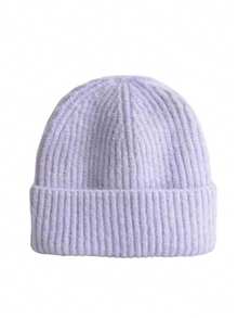 1 قطعة قبعة محبوكة من شعر الأرنب للنساء في فصلي الخريف والشتاء، قبعات محبوكة دافئة بأذرع للأذن للرجال، قبعة دافئة ذات نسيج فاخر للتزلج في الهواء الطلق، قبعة بلون واحد عصرية وبسيطة بتصميم كبير