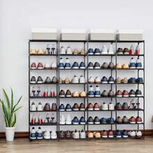 Large Capacity 8 - Tier Stackable Metal Shoe Rack For Adults, Ideal For Garage, Hallway & Office