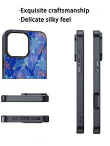 Ốp lưng điện thoại 2 trong 1 chống trượt, chống rơi, thiết kế trang nhã bằng acrylic, tương thích với Samsung dòng S Galaxy S24 S23 S25, dòng Galaxy A, Apple 11 12 13 14 15 16 Pro 16 Pro Max 14 Plus 15 Plus 16 Plus, Apple dòng 17 - màu đen - Xem 3