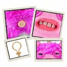 Spin Master Monstruo Feo y Gracioso Original, Llaveros de Peluche de 5 Pulgadas, Nueva Serie, Llaveros de Peluche Suaves, Colgante de Peluche Coleccionable para Mochila, Sr. Agujas Sonrisa Codiciosa Tonto, Regalos de Cumpleaños y Navidad