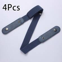 1/2/4条装弹力腰带，可调节无扣腰带，适合搭配牛仔裤和休闲裤，男女通用，隐形弹力腰带，塑形腰带 - 无扣舒适，可调节弹力，完美搭配牛仔裤和休闲裤 - 凸显身材曲线，复古弹力腰带 - 无扣，隐形贴合，男女通用，舒适弹力，均码 - 彩色 - 查看 34