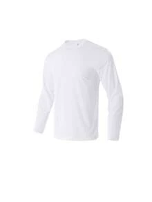 3-Pack Men's Performance Long Sleeve T-Shirt Men's Long-Sleeved T-Shirts, Breathable And Quick-Drying, Suitable For Fitness And Outdoor Leisure, Fishing, Golf, Outdoor Work - 白色+黑色+藏青 - 查看 6