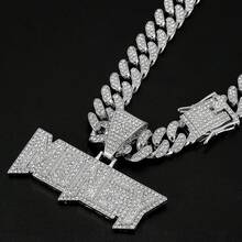 Miami Mens Cuban Link Chain Silver Gold Plated Bling Cuban Necklace Chain Men Iced Out Chain Hop Jewelry - NOLOVE-Bạc - Xem 5