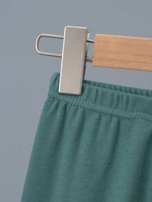 圣诞节幼儿男童保暖内衣套装，绿色圣诞树卡通印花家居服，纯棉春秋睡衣，男童长袖和长裤 - 綠色 - 查看 8