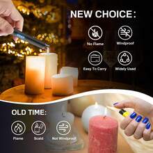 Electric Arc Windproof Lighter Flameless USB Rechargeable Lighter With For Candle BBQ Camping - Bạc - Xem 6