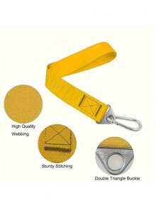 1PC Heavy-Duty Iron Wrist & Forearm Strength Training Device, Yellow, No Power Required, Fitness & Outdoor Equipment, Arm Strength Train Weight-Bearing Rope Rolling Arm Bicep Exercise Body-Building Wrist Strength Train Dumbbell Support Pronation Belt Arm-Wrestling Training Teres Pronator Quadratus Strengthening Hammer Curl Belt Lifting Strengthening,Grip Strength, Grip Power, Finger Strength, Arm Strength, And Strength Training Equipment