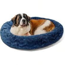 Best Friends By Sheri The Original Calming Donut Dog Bed – Washable Plush Pet Bed For Large Breeds Up To 100 Lbs, Shag Faux Fur, Taupe, Large (36" X 36") - Hải quân sang trọng - Xem 10