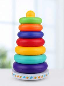 婴儿堆叠玩具，彩虹塔堆叠环，婴儿摇铃不倒翁，早教玩具