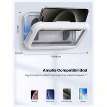 Soporte para Celular Ducha - 480 Rotation Bathroom Phone Holder Shower, Anti - Niebla, IPx6 Soporte Impermeable para Celular Regadera Bao Pared High Sensitive Touchscreen, para Celular 4 - - Blanco - Ver 6
