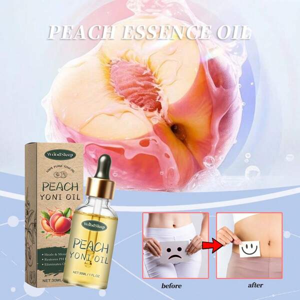 30ml/1FL.Oz Women's Intimate Care Oil, Intimate Moisturizing Oil, Hydrating & Tightening Oil, Moisturizing & Revitalizing, Improves Dullness & Laxity, Restores Tightness & Hydration, Enhances Intimate Health, Romantic Peach Scent, Recapture Youthfulness