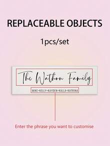 1pc Personalized Surname Signs - Custom Unframed Canvas Signs With Surnames And Family Members' Names - Perfect Wedding Or Housewarming Favors - Multicolor - View 6