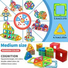 Children's Magnetic Building Blocks Set - Creative DIY Assembly Toy, Enhances Hand-Eye Coordination, Promotes Brain Development, Suitable For Boys And Girls, STEM Creative/Educational Toy, Suitable For 3-6 Years Old Children, Holiday Birthday Gift - Multicolor - View 5