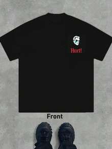 Ghost Rats Band Apparel T-Shirt, Herrenmode, lässig, doppelseitiger Druck, Rundhalsausschnitt, 220 g/m² Baumwolle, T-Shirt (1 Stück)