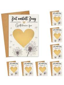 刮刮卡套装（含信封） - “时光更美好”和“深呼吸”主题设计，可自行填写奖励，独特的生日和特殊场合个性化礼品卡，可书写刮刮卡，可自行填写优惠券，生日贺卡，刮刮卡 - 彩色 - 查看 1