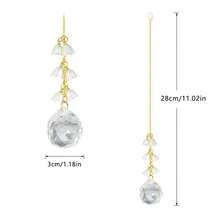 Atrapasueños de cristal de lirio del valle, gancho para coche, colgante de coche, colgante de cuentas de flores, decoración de habitación, decoración del hogar, 2 uds. CP0F - 2 piezas - Ver 7