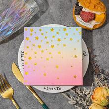 20 pièces/40 pièces/60 pièces/80 pièces/100 pièces Serviettes en papier étoiles en feuille 2025 Nouvelle, 25 x 25 cm - Serviettes en papier décoratives pour mariage, anniversaire, jardin, restaurant, cuisine, café