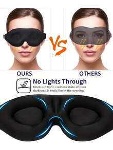 2-in-1 3D konturierte Schlafmaske, Unisex, entwickelt für Nickerchen und Schlaf, hilft gegen Müdigkeit, atmungsaktiv, lichtundurchlässig, weich und verstellbar, fördert tiefen Schlaf, geeignet für Reisen und kurze Nickerchen - Verschiedenfarbig - Übersicht 7