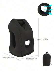 1 件飞机用充气旅行枕，睡眠用颈部气枕，旅行枕，便携式头部颈部休息充气枕，避免颈部和肩部疼痛，舒适的头颈腰部支撑枕，用于飞机、汽车、公共汽车和办公室