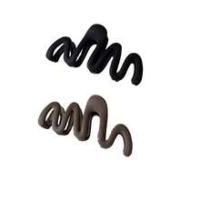 4/2cs Women Wavy Lightweight Plastic Hair Claw Clips, Fashion Versatile High-End Simple Hair Accessories For Daily, Leisure, Party, Work, Travel, Ponytail, Bun, Washing Face, Makeup, Outfit Match Hair Jaw Clip Hair Clamps Hair Clutch Hair Claw Clip, Elegant, School Stuff, College