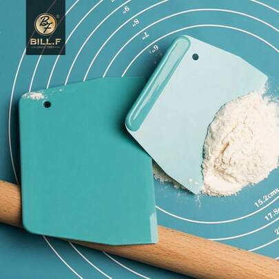 2件装塑料蛋糕奶油刮刀面团黄油面糊刮刀烘焙工具家用烘焙切割工具厨房小工具