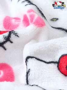 SANRIO 【居家男士】2件套正版Hello Kitty印花柔软舒适圆领背心上衣和蝴蝶结短裤睡衣套装，秋冬款 - 白色 - 查看 7