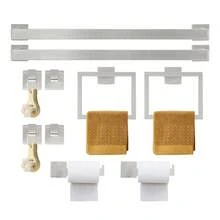 WANLECY Porte-serviettes - Argent - Voir 6