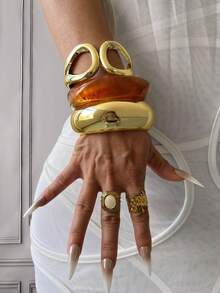 4 piezas/3 piezas/2 piezas/1 pieza Brazaletes de puño, Brazaletes dorados, Brazaletes anchos, Brazalete grueso, Juego de brazaletes, Brazalete ancho, Brazalete para mujer, Regalo para ella