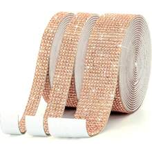 1-3 Rollen selbstklebende Kristall Strass Diamant Schleife DIY Dekorations Aufkleber mit 2 mm Strass für DIY Veranstaltungen, Auto