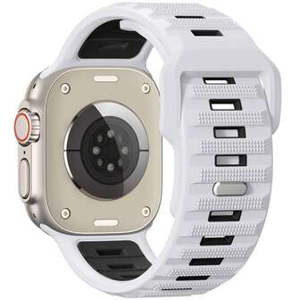 Sportarmband kompatibla med Apple Watch Ultra 2/Ultra Band, Apple Watch-armband för män 46 mm 49 mm 45 mm 44 mm 42 mm (serie 1 2 3), Brett vattentätt silikonarmband för Apple Watch-serie 10 9 8 7 6 5 4 SE 3 2 1