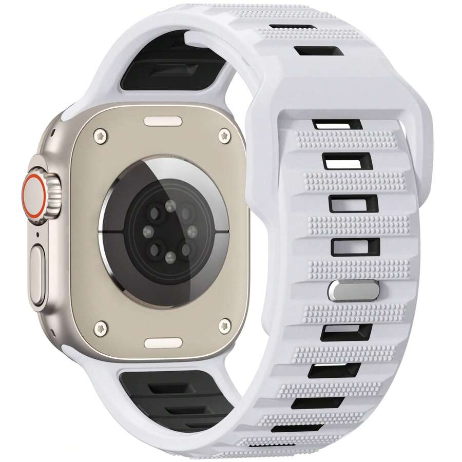 46mm/49mm/45mm/44mm/42mm 硅胶运动表带，兼容 Ultra 2/Ultra，适合男士 Series 1 2 3，防水表带适用于 Series 10 9 8 7 6 5 4 SE 3 2 1
