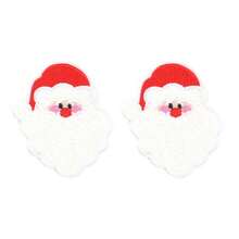 2/6pcs Santa Claus & Reindeer Fabric Patches, Non-Woven Christmas Series Candy Cane, Letter, Leaf Fabric Patches, DIY Clothing, Shoes, Hats Decoration