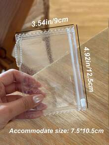 Bolsa de exhibición mini elegante - PVC transparente, almacenamiento a prueba de polvo con cierre de cremallera para bolso de mujer, bolsa transparente con llavero, soporte para insignia, estuche de almacenamiento y exhibición de colgante, protector de tarjeta, bolsa de almacenamiento de joyas, bolsa de almacenamiento de insignia, bolsa de almacenamiento de colgante, soporte para fotos y insignias de PVC con cremallera - Bolsa de almacenamiento multifuncional - Multicolor - Ver 9