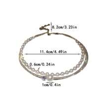 A Sophisticated And Fashionable Party Or Banquet From Japan And South Korea, Paired With A Multi-Layered Artificial Pearl Round Ball Collar - Bạc - Xem 5