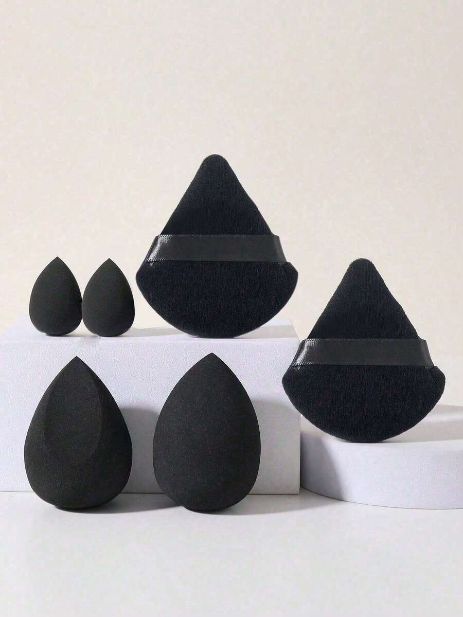 mik&joe 6 pièces Ensemble d'éponges de maquillage triangulaires, éponge de maquillage, houppette de poudre, houppette de poudre libre, houppette de poudre compacte, éponge de maquillage, texture douce et moelleuse, houppette pour les doigts, outils de maquillage, éponge de fixation, houppette pour les doigts en flacon, houppette de poudre douce, houppette de poudre à double usage sec et humide, outils de maquillage, produits de beauté, houppette de poudre, coussin d'air, outils de maquillage multifonctionnels, produits de beauté et de soins de la peau, éponge de maquillage, outils de nettoyage du visage, outils de maquillage, rangement de voyage, convient pour le maquillage, palette d'ombres à paupières, applicable au visage et au corps, outils de maquillage