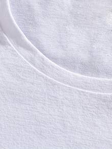 Camiseta del Día de San Valentín, diseñada con una "rosa" creativa en 3D, hecha de tela de punto para mayor comodidad y confort.Camisa de Manga Corta Ligera para Hombre, Adecuada para Varias Ocasiones, como Negocios, Ocio, Deportes al Aire Libre, Fiestas, en Stock - Blanco - Ver 4