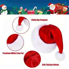 3 件套圣诞毛皮天鹅绒斗篷红色圣诞老人披肩圣诞派对角色扮演服装带圣诞帽女士 - 彩色 - 查看 7