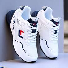 BHZPE 男士轻便透气网面跑步鞋，减震耐穿的步行运动鞋，适合户外休闲活动的休闲慢跑运动鞋 - 藍色 - 查看 11