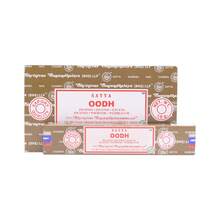 satya Incienso Oodh – Pack de 12 Cajas x 15g | Incienso Natural Artesanal de India | Aroma Intenso y Amaderado | Ideal para Meditación, Yoga, Aromaterapia y Relajación  ✅ Entrega de 1-3 días - 12 cajitas de 15 g - Ver 2