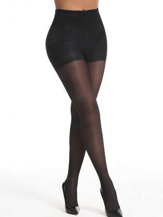 2 par damstrumpbyxor i sexigt, transparent, svart, moderiktiga och minimalistiska, bekväma