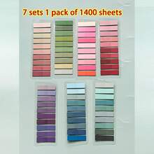 32 Packs (6400 Sheets) / 23 Packs (4600 Sheets) / 14 Packs (2800 Sheets) / 10 Packs (2000 Sheets) 7 Packs (1400 Sheets) / 6 Packs (1200 Sheets) Semi-Transparent PET Sticky Notes, Index Stickers, Indicator Stickers, Solid Color Attractive Index Stickers, Student & Office Supplies - Multicolor - View 12