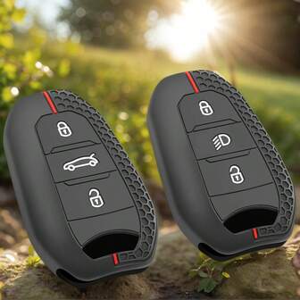 Silicone Key Cover Cap For Peugeot 207 Rifter 308 407 508 Rxh 5008 2008 4008 408 Case Car Key Holder For Citroen C3 C4 Picasso