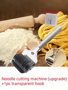 1 pieza Máquina para hacer pasta de acero inoxidable, cortador de fideos, rodillo de masa, máquina para hacer pasta italiana, cortador de masa manual, prensa de pasta, herramienta de cocina - Color aleatorio, gran regalo para el Día del Padre, Día de la Madre, amigos, novio/novia, familia, maestro, compañero de trabajo, Halloween, Navidad, regalos de Halloween