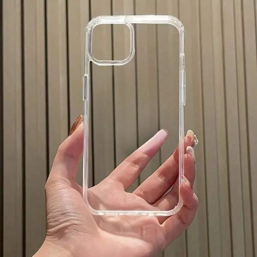 Minimalist Transparent Acrylic Phone Case Compatible With IPhone 16 Pro Max / 16 / 16 Pro / 16 Plus / 15 / 15 Pro Max / 15 Pro / 15 Plus / 11 / 12 / 13 / 14 Pro Max / XS / XR / 11 Pro / 11 Pro Max / 12 Pro / 12 Pro Max / 13 Pro / 13 Pro Max / 7 Plus / 14 Pro / 14 Pro Max / 14 Plus / 7 Plus / 8 Plus / 8 / SE2 / 16E Soft Waterproof Shockproof Anti-Fall Scratch Resistant - 無色 - 查看 1