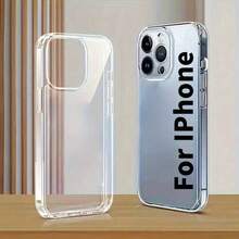 Minimalist Transparent Acrylic Phone Case Compatible With IPhone 16 Pro Max / 16 / 16 Pro / 16 Plus / 15 / 15 Pro Max / 15 Pro / 15 Plus / 11 / 12 / 13 / 14 Pro Max / XS / XR / 11 Pro / 11 Pro Max / 12 Pro / 12 Pro Max / 13 Pro / 13 Pro Max / 7 Plus / 14 Pro / 14 Pro Max / 14 Plus / 7 Plus / 8 Plus / 8 / SE2 / 16E Soft Waterproof Shockproof Anti-Fall Scratch Resistant - 無色 - 查看 5