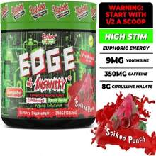 Psycho Pharma Strongest High Stim Preworkout Powder - Edge Of Insanity - Most Intense Pre Workout Supplement For Pumps, Strength, Energy And Feel Good Focus Rivals Famous PWOs Of The Past - Flavor NameG - View 3