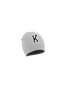 1pc Infant Letter Print Knit Hat, Newborn Hospital Hat, Suitable For Baby Boys And Girls Daily Warmth And Discharge - Grey - View 6