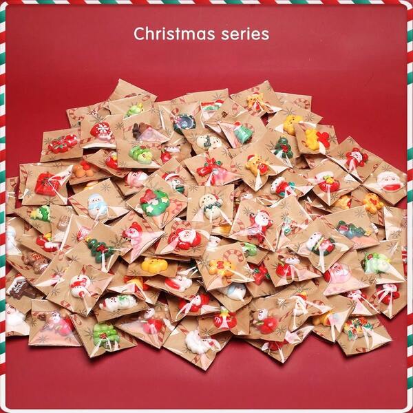 Conjunto de 10 adesivos de geladeira com tema natalino, mini ímãs de Papai Noel individuais, presentes divertidos de Natal, decoração natalina para casa. Adesivos magnéticos para decorar a geladeira e o ambiente.