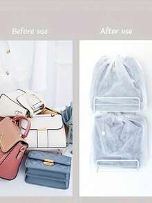 1/3/5/8/10/15pcs Set Drawstring Dust Bags - Lightweight Non-Woven Fabric Storage Bags, Suitable For Handbags, Wallets, Shoes - Breathable Cloth Bags, Suitable For Travel And Home Use, Can Be Hung To Store Shoes