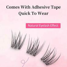 120 pezzi di agente per estensioni ciglie adesivo - Riccio C, lunghezza 10-12mm, stile naturale, riutilizzabile e facile da usare, adatto per principianti, kit fai-da-te per ciglie senza colla, trucco adatto ai principianti, ciglie facili da applicare, agente viscoso per estensioni ciglie, arricciante e valorizzante per le ciglie