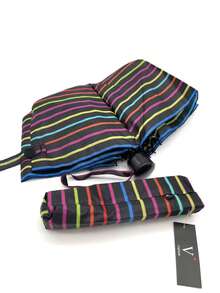 23" Transparent Umbrella With Automatic Opening - Pinstripe - View 2